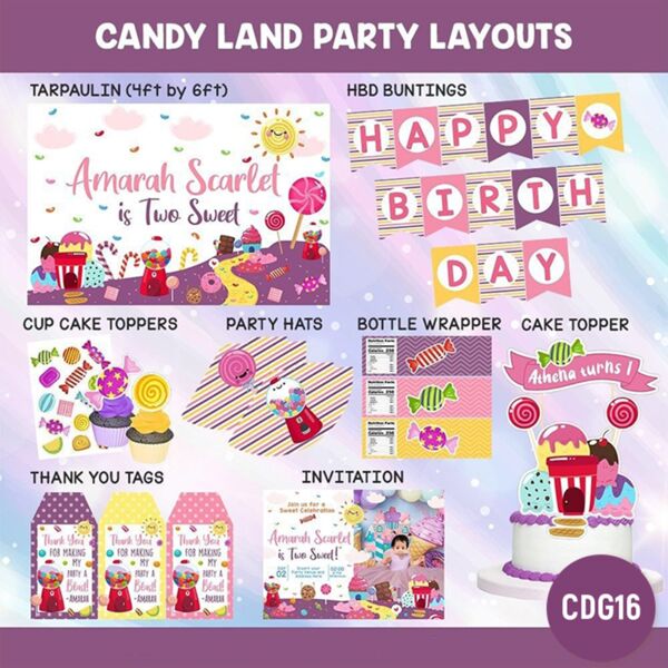 Candy Land Party Layouts Thumbnail