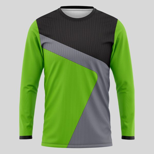 Green Esport Pattern Full Print Long Sleeve Shirt Thumbnail