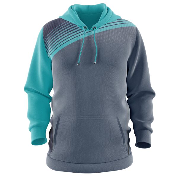 Blue Green Linear Gradient Full Print Hoodie Jacket Thumbnail