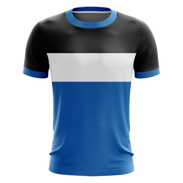 Colored Body with Black Design Full Print Sublimation Roundneck Shirt Thumbnail