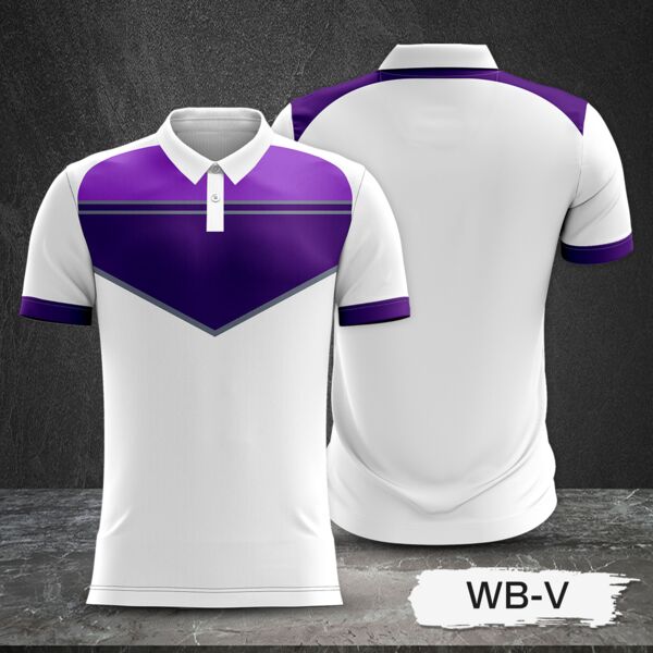 Tricolor Combination with White Body Design Full Sublimation Polo Shirt Thumbnail