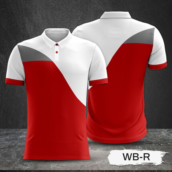 2 Color Combination with White Top and Colored Body Full Sublimation Polo Shirt Thumbnail