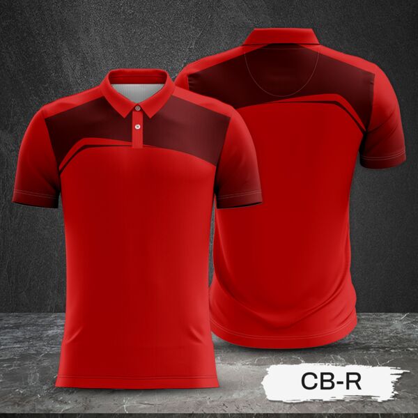 2 Color Combination with Gradient Sleeve Full Print Sublimation Polo Shirt Thumbnail