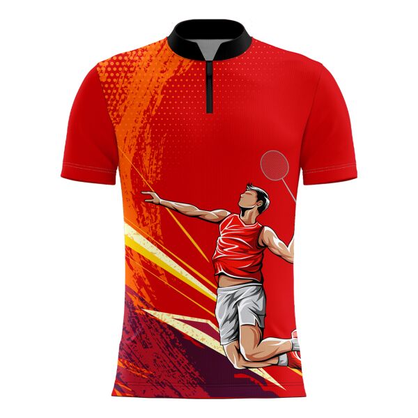 Badminton Jersey Full Print Sublimation Chinese Collar Thumbnail
