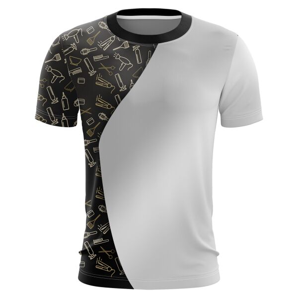 Hair Dresser Uniform Full Print Roundneck Shirt Thumbnail